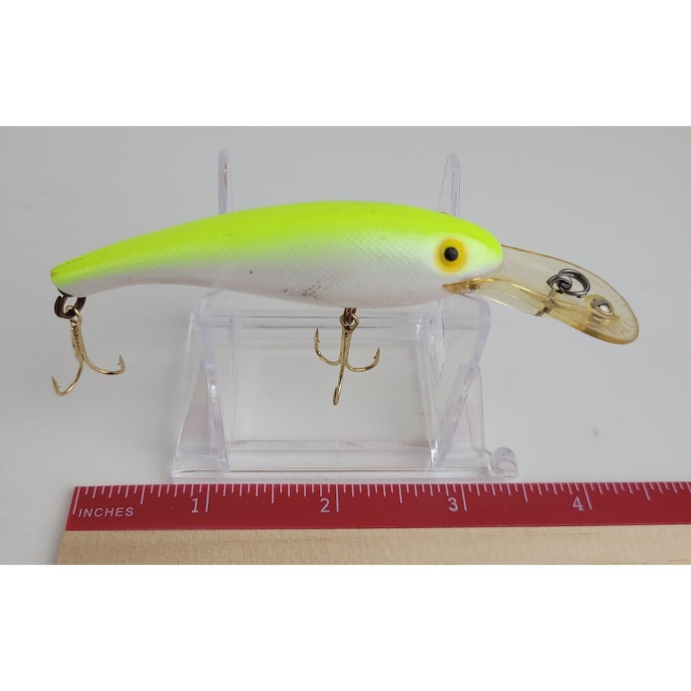 Vintage Cotton Cordell Wally Diver Chart Perch 3 1/8" Deep Crankbait Fishin Lure